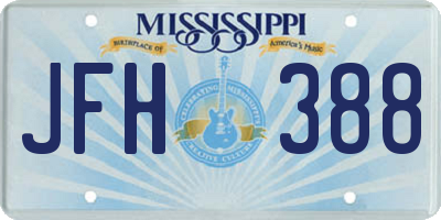 MS license plate JFH388