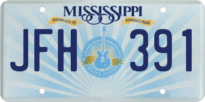 MS license plate JFH391