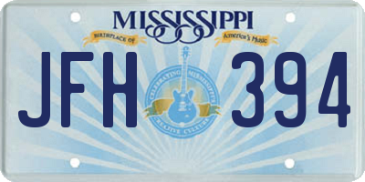 MS license plate JFH394