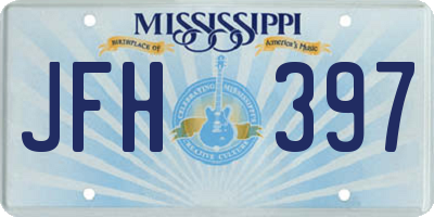 MS license plate JFH397