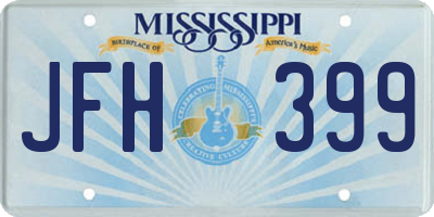 MS license plate JFH399