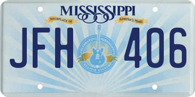 MS license plate JFH406