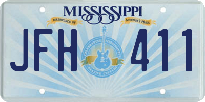 MS license plate JFH411