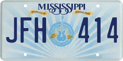 MS license plate JFH414