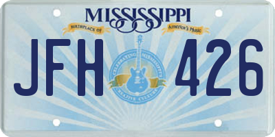 MS license plate JFH426