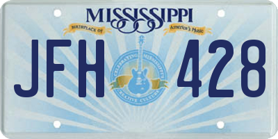 MS license plate JFH428