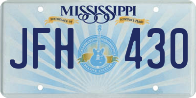 MS license plate JFH430