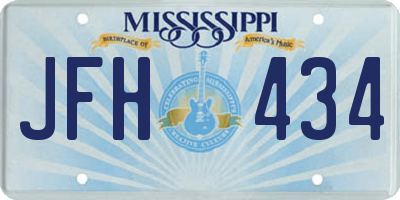 MS license plate JFH434