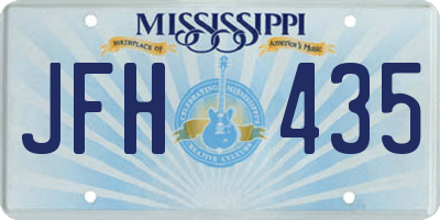 MS license plate JFH435