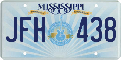MS license plate JFH438