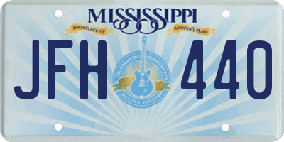 MS license plate JFH440