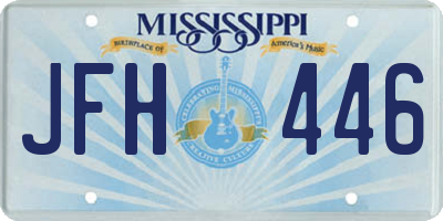 MS license plate JFH446