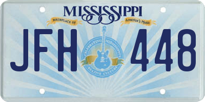 MS license plate JFH448