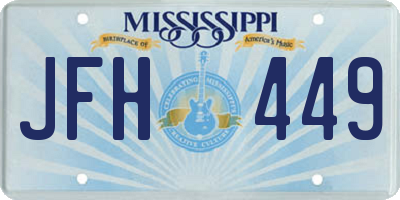 MS license plate JFH449