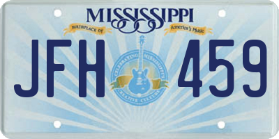 MS license plate JFH459