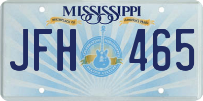 MS license plate JFH465