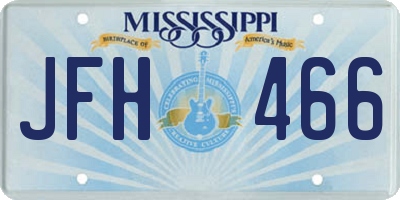 MS license plate JFH466