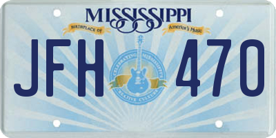 MS license plate JFH470