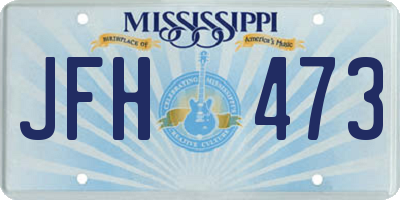 MS license plate JFH473