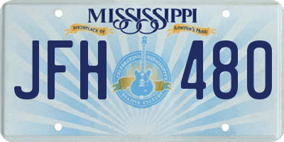 MS license plate JFH480