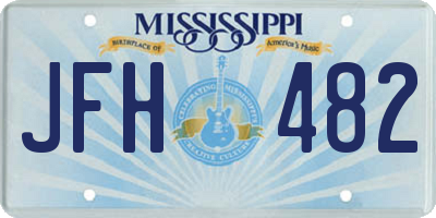 MS license plate JFH482