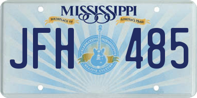 MS license plate JFH485
