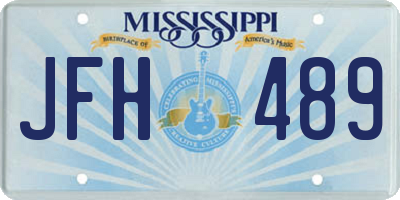 MS license plate JFH489