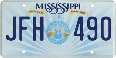 MS license plate JFH490