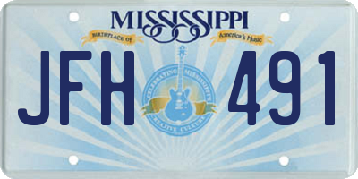 MS license plate JFH491