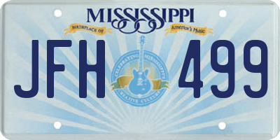 MS license plate JFH499