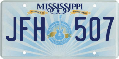 MS license plate JFH507