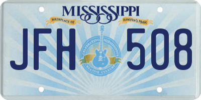 MS license plate JFH508