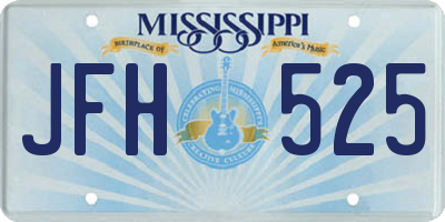 MS license plate JFH525