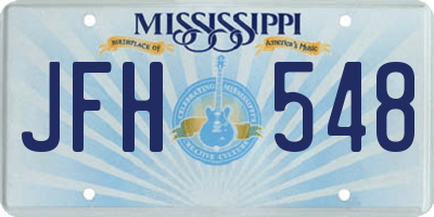 MS license plate JFH548