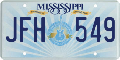 MS license plate JFH549