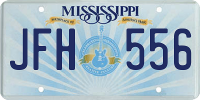 MS license plate JFH556