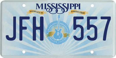 MS license plate JFH557