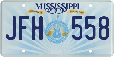 MS license plate JFH558