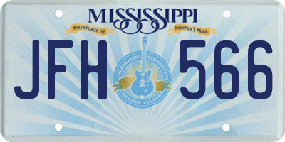 MS license plate JFH566