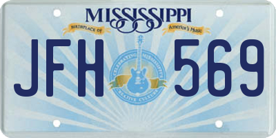 MS license plate JFH569