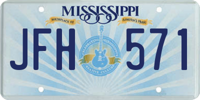 MS license plate JFH571