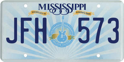 MS license plate JFH573