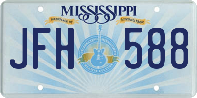 MS license plate JFH588