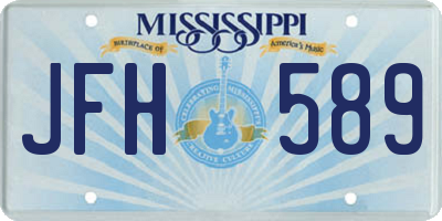 MS license plate JFH589