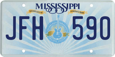MS license plate JFH590