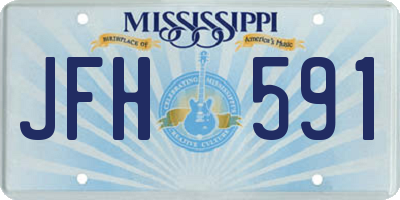 MS license plate JFH591