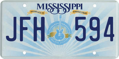MS license plate JFH594