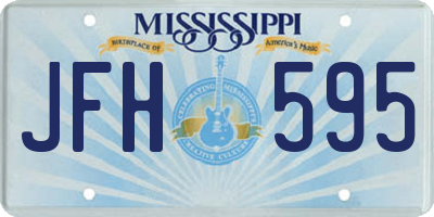 MS license plate JFH595