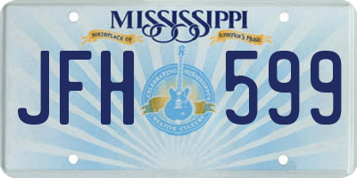 MS license plate JFH599