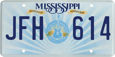 MS license plate JFH614